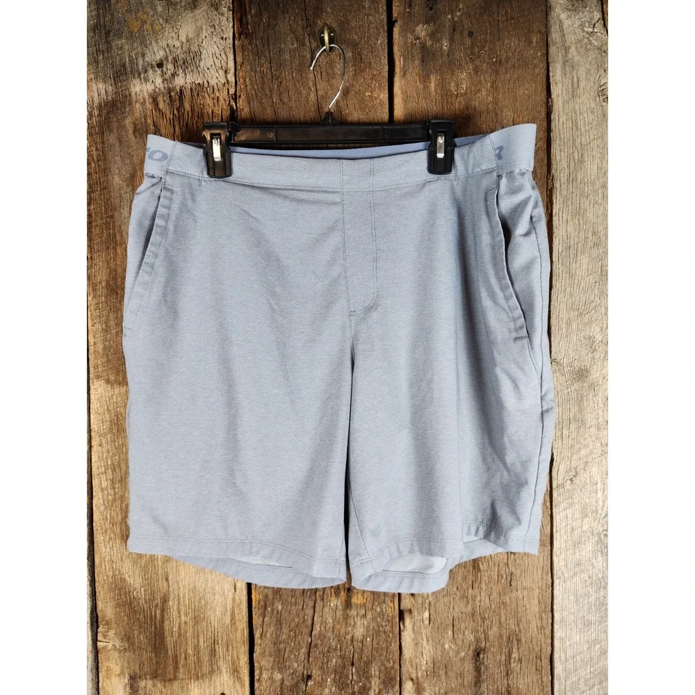 PGA Tour Mens Golf Shorts XL Gray Elastic Waist Drawstring Performance Active